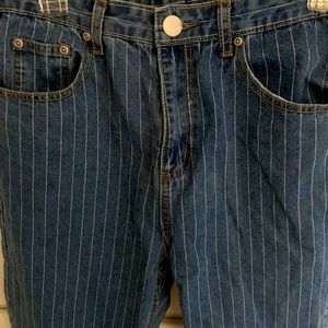 High-wasted striped jeans from Nasty Gal